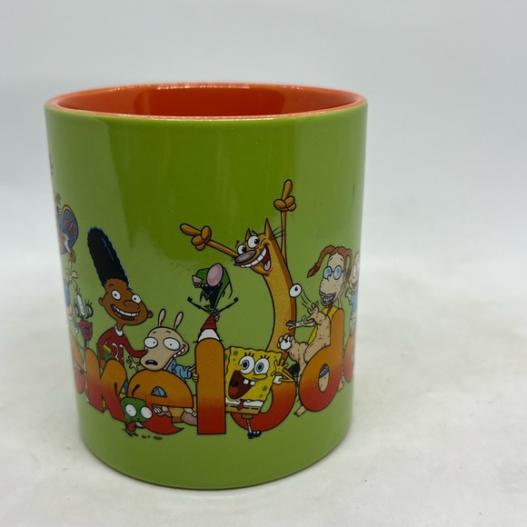 Nickelodeon '90s Cartoon Characters Green Orange Ceramic 14oz Coffee Mug - Picture 3 of 5